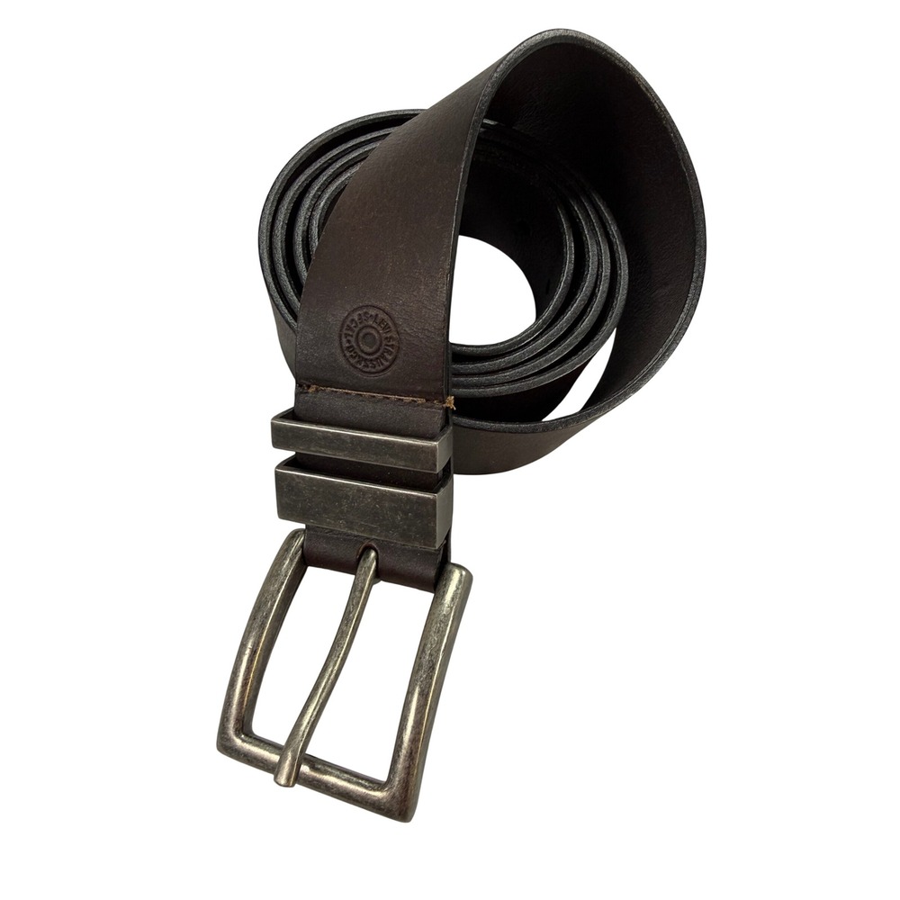 Levi's Leather Belt Mens Size 50 Brown  Distressed Buckle 17LV0240